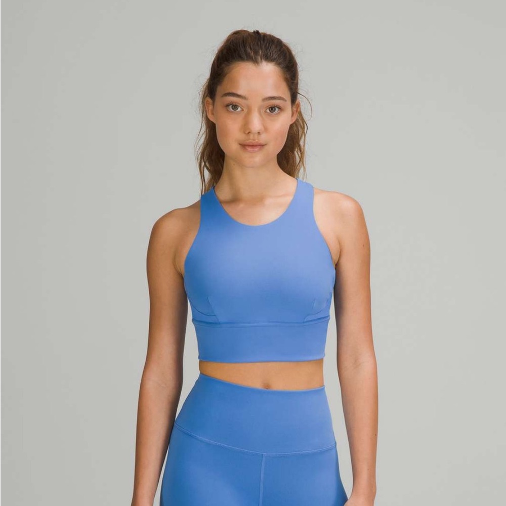 Lululemon blue Nile wonder train longline bra
